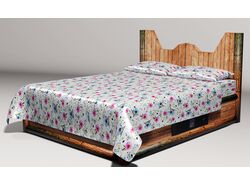 Wooden sofa bed with safe