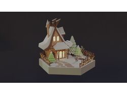 Low-poly дом