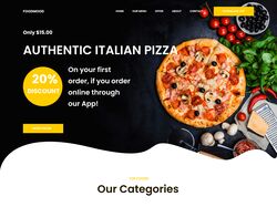 Отзывчивая вёрстка landing page FoodMood