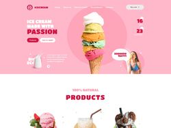 Адаптивная верстка лендинга "Ice-cream"