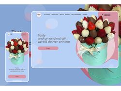 Landingpage for strawberry shop