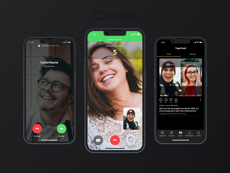 Tapereal- social platform with values by Fora Soft dark.png