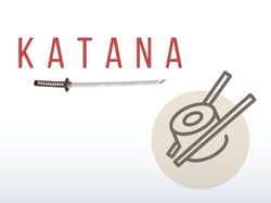 Логотип суши-бару "k a t a n a "