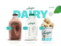 Website design for a dairy, food company