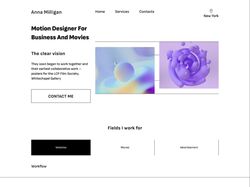 Проект портфолио для Анны Миллиган