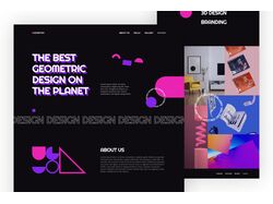 Адаптивная верстка лендинга "Geometric"