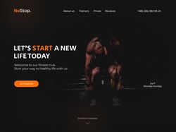 Landing page для фітнес клубу