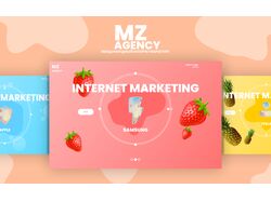 Макет анимаций для Лендинга компании MZ AGENCY