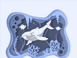Иллюстрация в стиле Paper Cut.