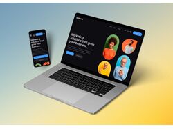 Landing page with animations and parallax