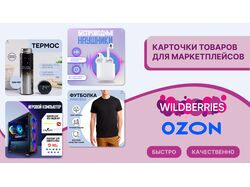 Дизайн карточки, инфографика для Ozon Wildberries