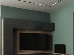 TV-зона кутова, дизайн вітальні і ТВ-зони