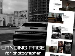 Landing page for photographer