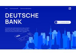 Дизайн-концепт корпоративного сайта Deutsche Bank