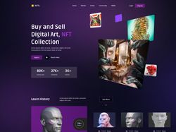 Адаптивная верстка LandingPage "NFTs"