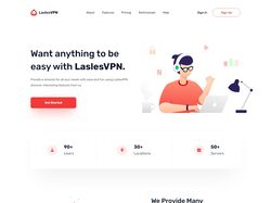 Адаптивная верстка landingPage "LaslesVPN"