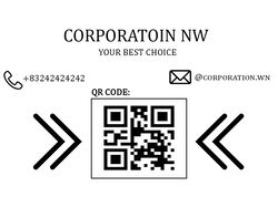 Визитка (белая) с Qr кодом