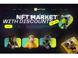 Website homepage design for NFT market