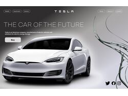 Website homepage design for Tesla