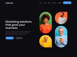Адаптивная вёрстка landing page Growfy