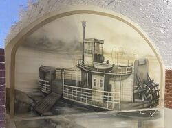 роспись стены в музее