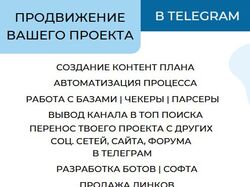 Продвижение и создание вашего проекта в TELEGRAM