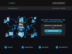 Верстка сайта VPN сервиса