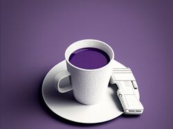 Завтрак: фиолетовый кофе с пистолетом