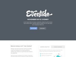 Landing page (Eventide)