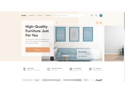 Адаптивная верстка главной страницы сайта: Funiro shop.