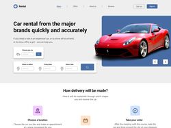 Car rental. Landing page