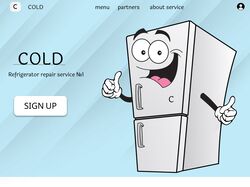 Website design for the repair of refrigeration equipment.