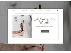 Landing page for Art studio