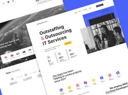 Лендинг IT компании по аутстаффингу и аутсорсингу