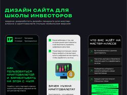 Дизайн сайта для школы инвесторов