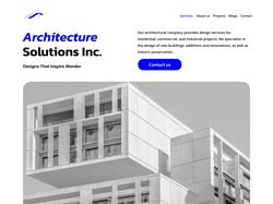 Landing page/ Architecture solutions inc.