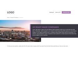 Landing page for Unicorn company