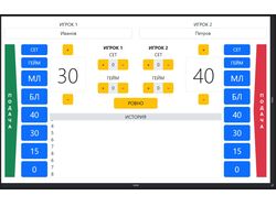 Программа для ведения счёта по теннису