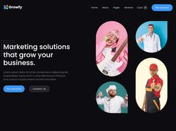 Адаптивная верстка сайта  Growfy