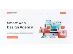 Розроблений сайт "DesignZCY." на HTML CSS JavaScript