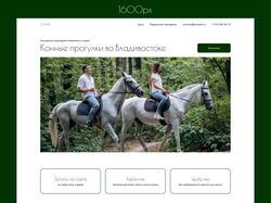 Дизайн сайта конных прогулок
