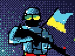 Ukranian soldier pixel-art