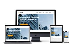 Адаптивная верстка landing page проектной компании "Euclid"