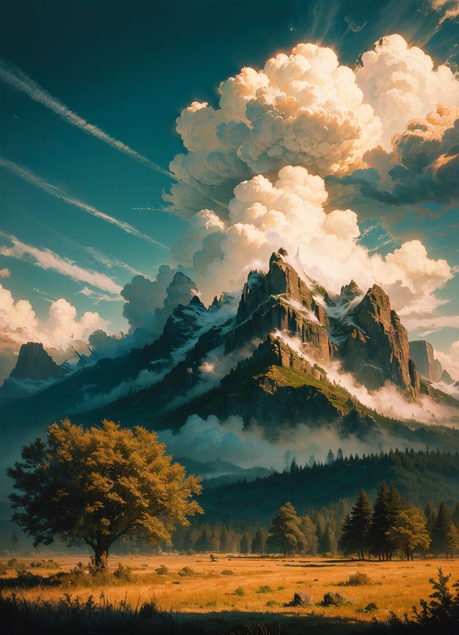 02502-2124018962-mountains, forest on foreground, big clouds {{ultra-detailed}}, (hyper realistic_1.2), (((masterpiece))), best quality, (intrica.png