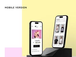 Web page for clothing brand