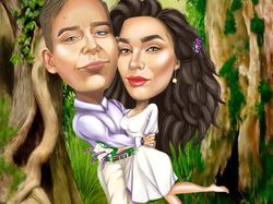 Digital portrait caricature