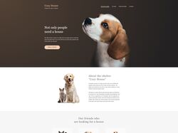 "Cozy House" Объёмный двухстраничный landing page