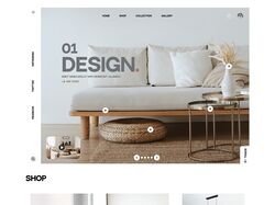 Landing page design for a furniture store