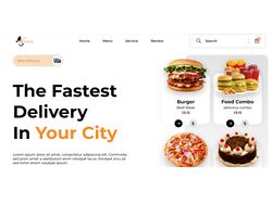 Верстка сайта интернет-ресторана HTML/CSS/JS