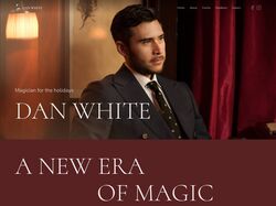 Лендінг сайт Dan White magician website ui ux landing web design
